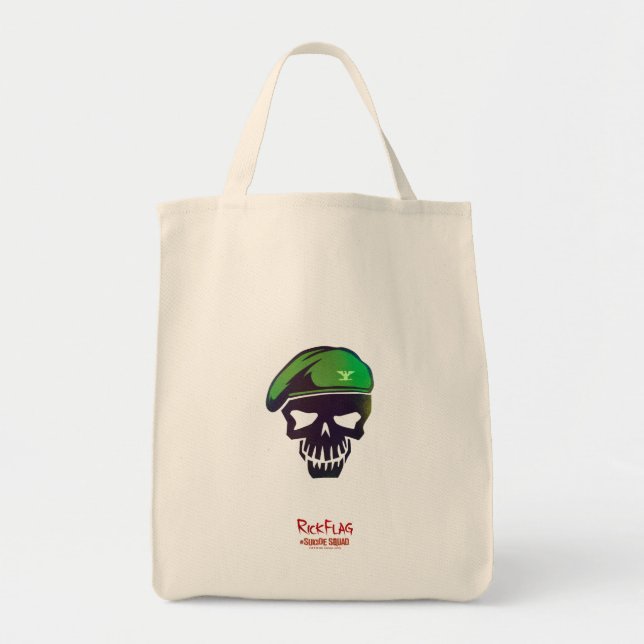 Suicide Squad | Rick Flag Head Icon Tote Bag (Front)