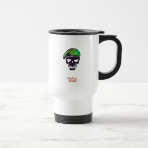 Suicide Squad   Rick Flag Head Icon Travel Mug