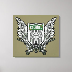 Suicide Squad   Rick Flag Winged Crest Tattoo Art Canvas Print