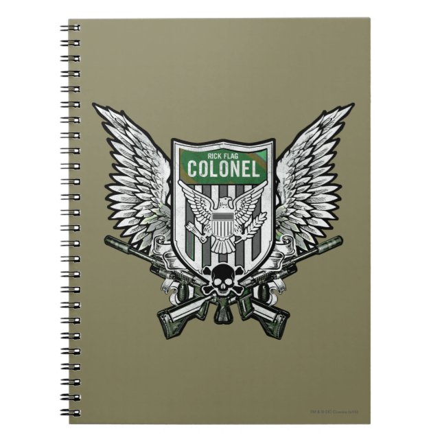 Suicide Squad | Rick Flag Winged Crest Tattoo Art Notebook (Front)
