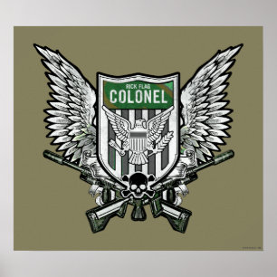Suicide Squad   Rick Flag Winged Crest Tattoo Art Poster
