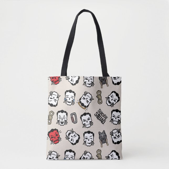 Suicide Squad | Slipknot Emoji Pattern Tote Bag (Front)