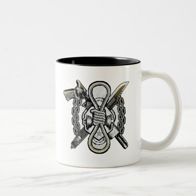 Suicide Squad | Slipknot Weapons Tattoo Art Two-Tone Coffee Mug (Right)