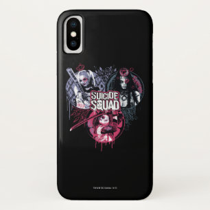 Suicide Squad   Squad Girls Graffiti Badges iPhone X Case