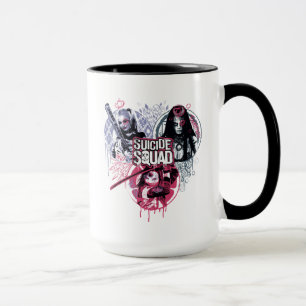 Suicide Squad   Squad Girls Graffiti Badges Mug