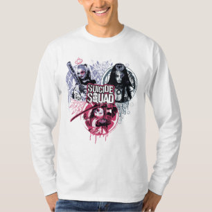Suicide Squad Squad Girls Graffiti Badges T-Shirt