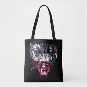 Suicide Squad Squad Girls Graffiti Badges Tote Bag