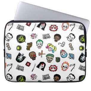 Suicide Squad Suicide Squad Emoji Pattern Laptop Sleeve