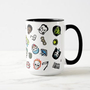 Suicide Squad   Suicide Squad Emoji Pattern Mug
