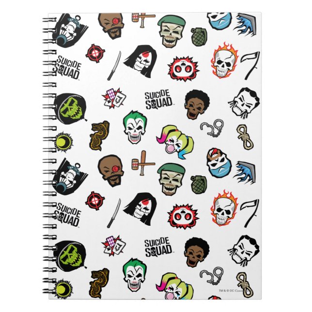 Suicide Squad | Suicide Squad Emoji Pattern Notebook (Front)