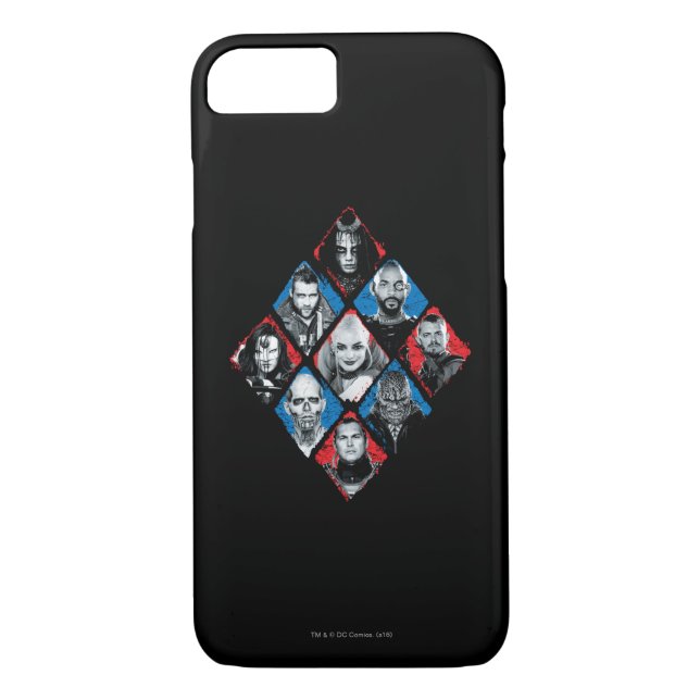 Suicide Squad | Task Force X Chequered Diamond Case-Mate iPhone Case (Back)