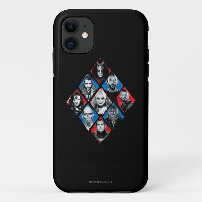 Suicide Squad | Task Force X Chequered Diamond Case-Mate iPhone Case (Back)