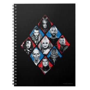 Suicide Squad   Task Force X Chequered Diamond Notebook