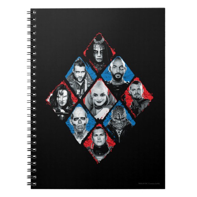 Suicide Squad | Task Force X Chequered Diamond Notebook (Front)