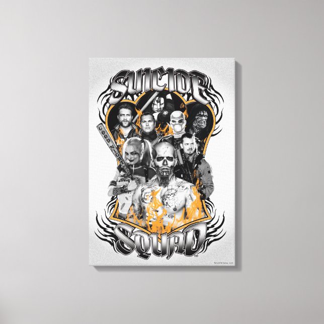 Suicide Squad | Task Force X Tribal Tattoo Canvas Print (Front)
