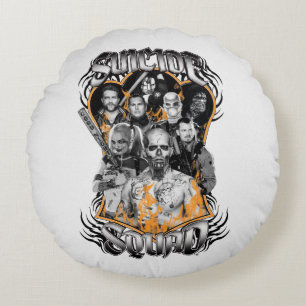 Suicide Squad   Task Force X Tribal Tattoo Round Cushion