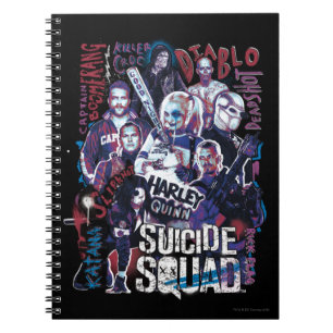 Suicide Squad Task Force X Typography Photo Notebook