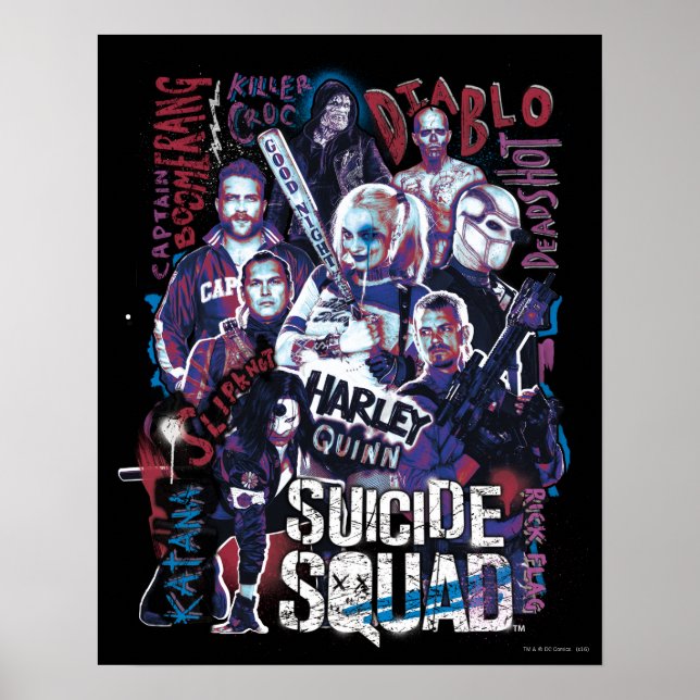 Suicide Squad | Task Force X Typography Photo Poster (Front)