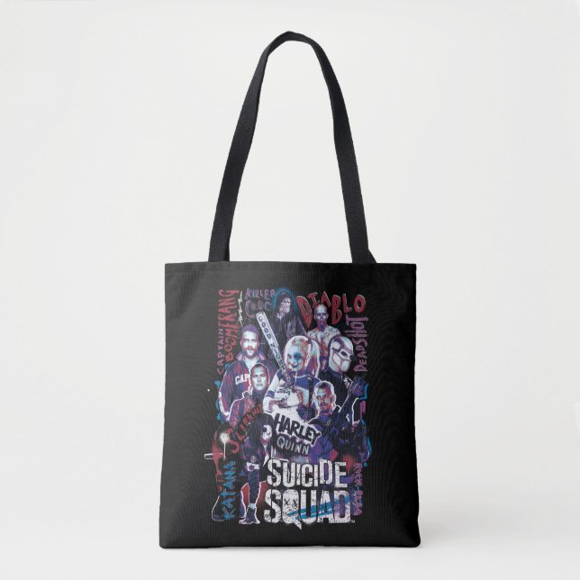 Suicide Squad | Task Force X Typography Photo Tote Bag (Front)