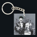 Suicide Squad | The Worst of The Worst Key Ring<br><div class="desc">Joker stands behind Harley Quinn in this graffiti inspired graphic “The Worst of the Worst”.</div>