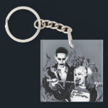 Suicide Squad | The Worst of The Worst Key Ring<br><div class="desc">Joker stands behind Harley Quinn in this graffiti inspired graphic “The Worst of the Worst”.</div>