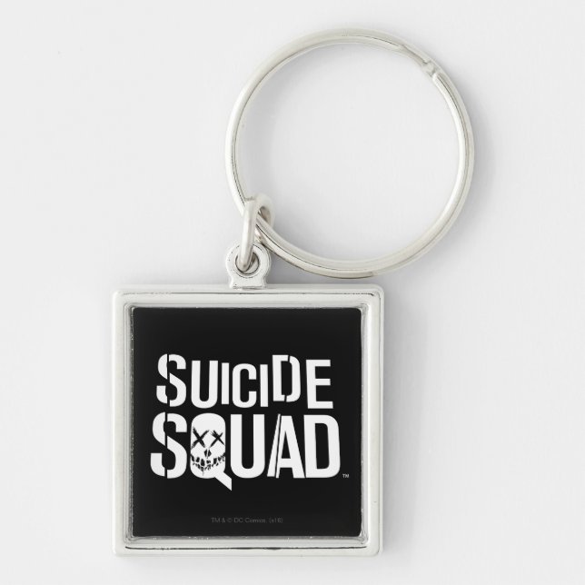 Suicide Squad | White Logo Key Ring (Front)