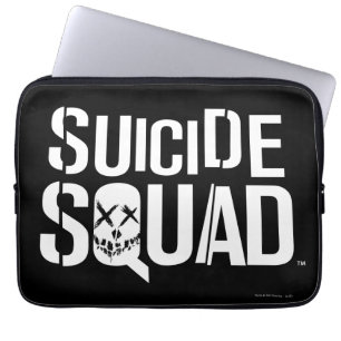 Suicide Squad   White Logo Laptop Sleeve