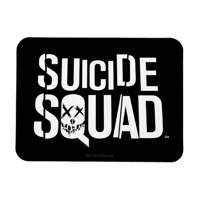 Suicide Squad | White Logo Magnet (Horizontal)