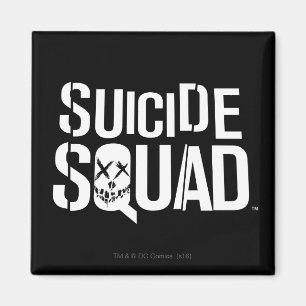 Suicide Squad   White Logo Magnet