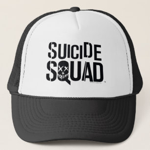 Suicide Squad White Logo Trucker Hat