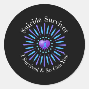 Suicide Survivor I Survived So Can You Matter Men Classic Round Sticker
