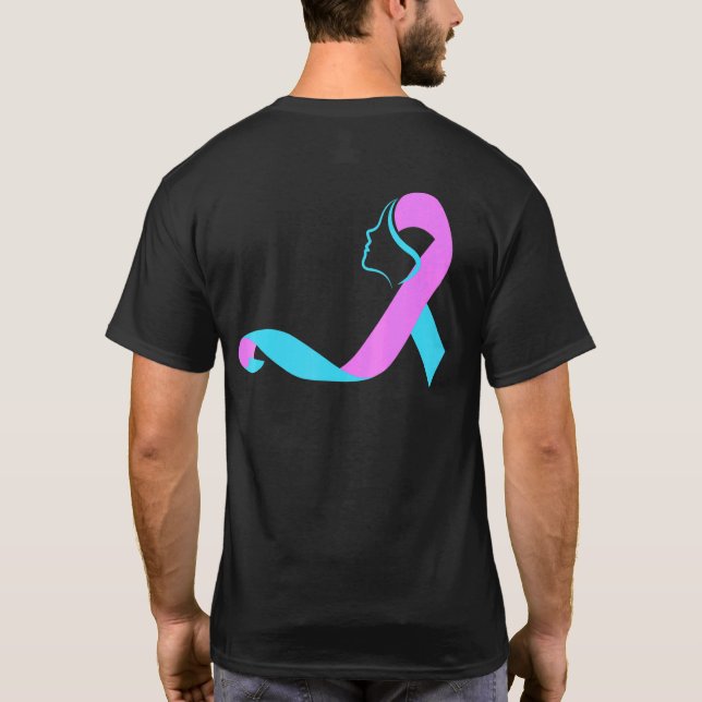 Suicide Survivor Ribbon Awareness Prevention Month T-Shirt (Back)