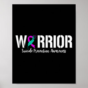 Suicide Warrior Purple Ribbon Suicide Prevention A Poster