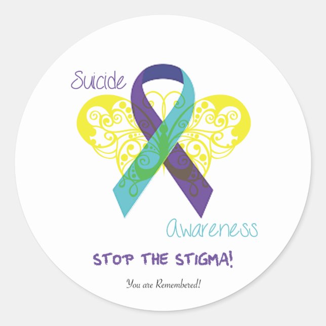 SuicideAwareness.png Classic Round Sticker (Front)