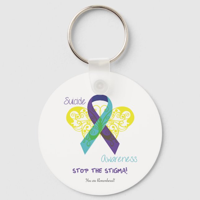 SuicideAwareness.png Key Ring (Front)