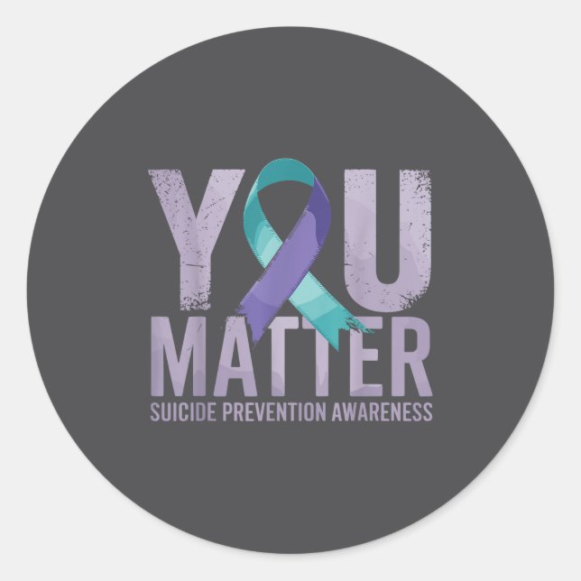 Suicides Prevention Shirts Suicide Awareness  Classic Round Sticker (Front)