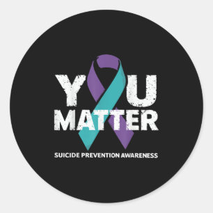 Suicides Prevention Shirts Suicide Awareness Classic Round Sticker