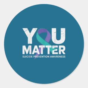 Suicides Prevention Shirts Suicide Awareness Classic Round Sticker