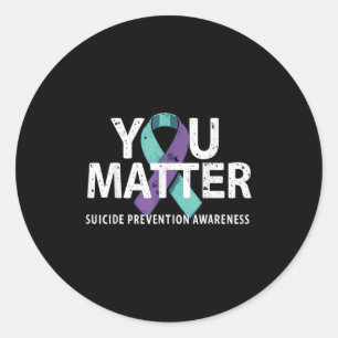 Suicides Prevention Shirts Suicide Awareness Classic Round Sticker