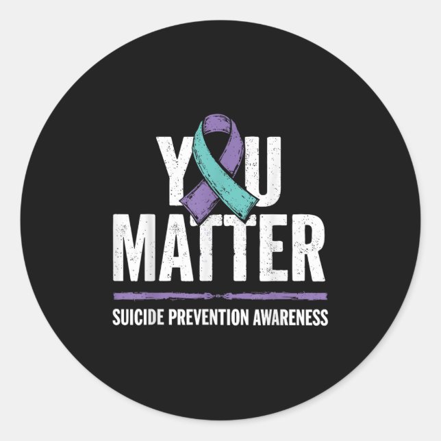Suicides Prevention Shirts Suicide Awareness  Classic Round Sticker (Front)