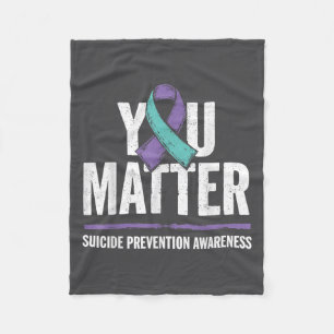 Suicides Prevention Shirts Suicide Awareness  Fleece Blanket