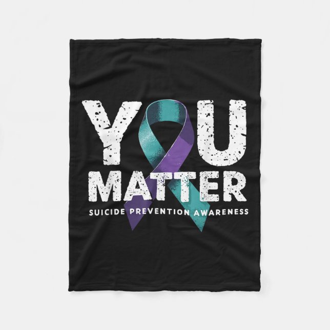 Suicides Prevention Shirts Suicide Awareness  Fleece Blanket (Front)