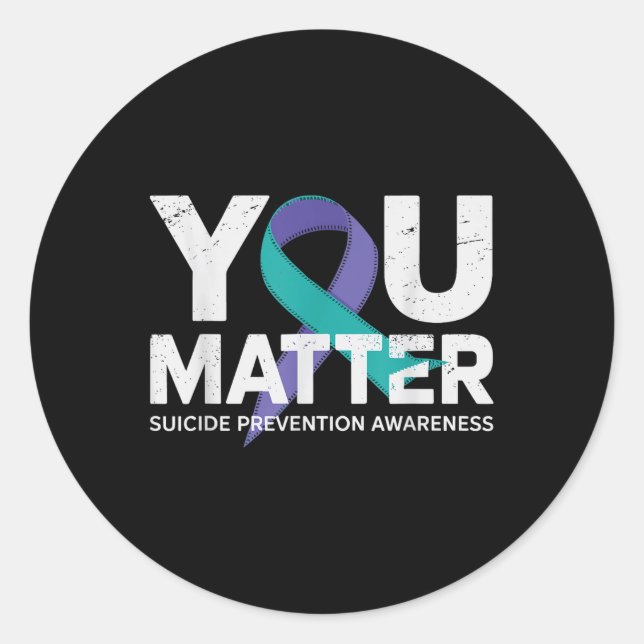 Suicides Prevention Shirts Suicide Awareness T Shi Classic Round Sticker (Front)