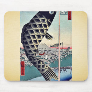 Suidō Bridge and Surugadai by Andō, Hiroshige Uk Mouse Mat
