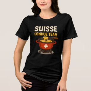 suisse fondue team Tri-Blend shirt