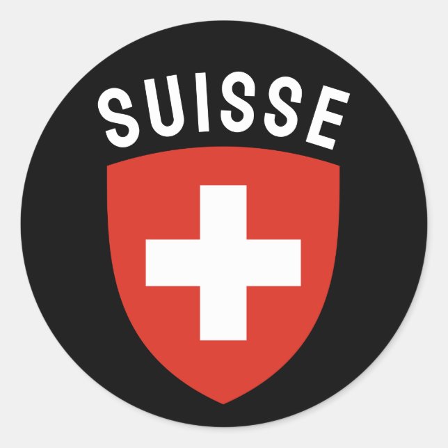 Suisse (French-speaking Switzerland) Classic Round Sticker (Front)