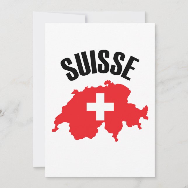 Suisse Switzerland Map Flag (Front)