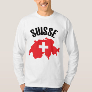Suisse Switzerland Map Flag T-Shirt