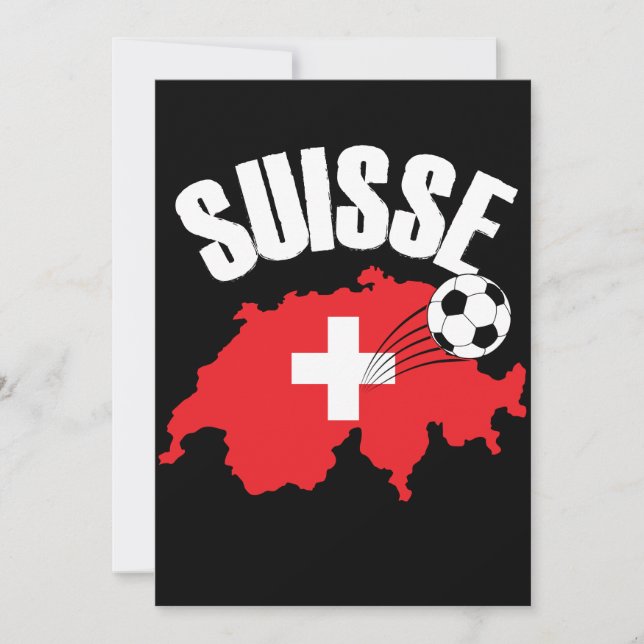 Suisse Switzerland Map Soccer (Front)