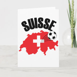 Suisse Switzerland Map Swiss Soccer Card